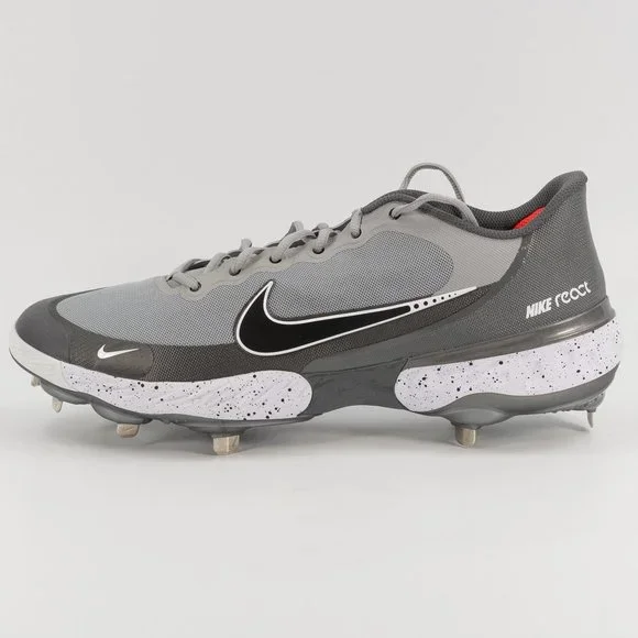 Nike Alpha Huarache Elite 3 Low 'Light Smoke Grey' CK0746-011 Metal Baseball - Picture 5 of 10